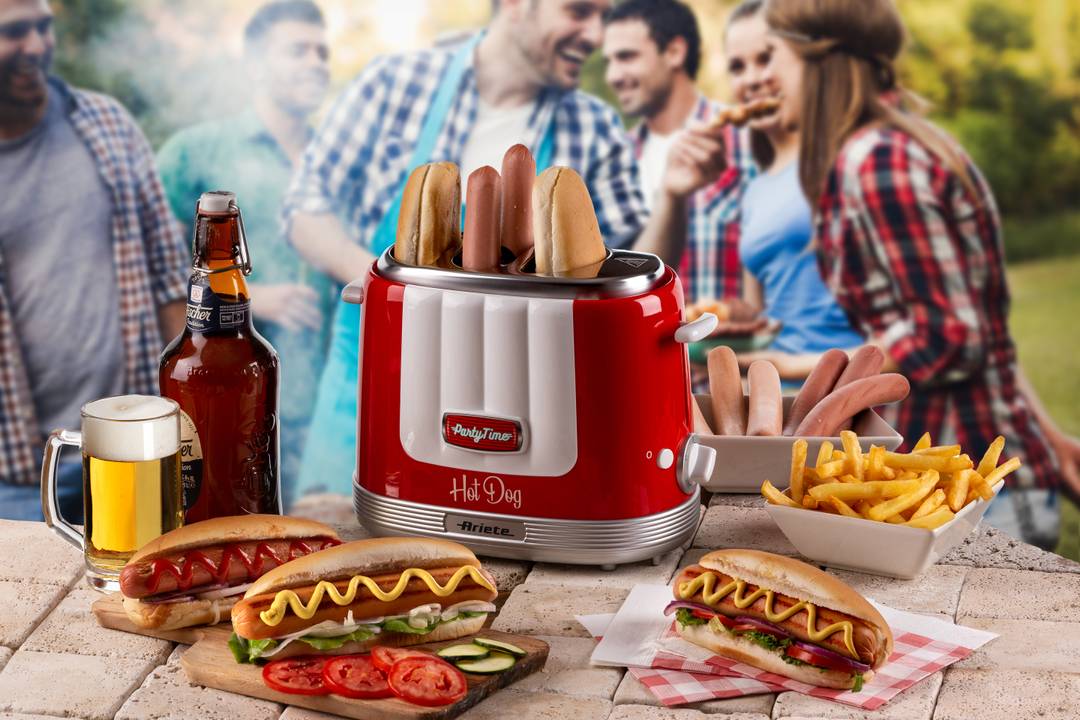 Ariete Party Time Hot Dog Maker Ariete | červený domácnosti italské 206, do spotřebiče - Inovativní